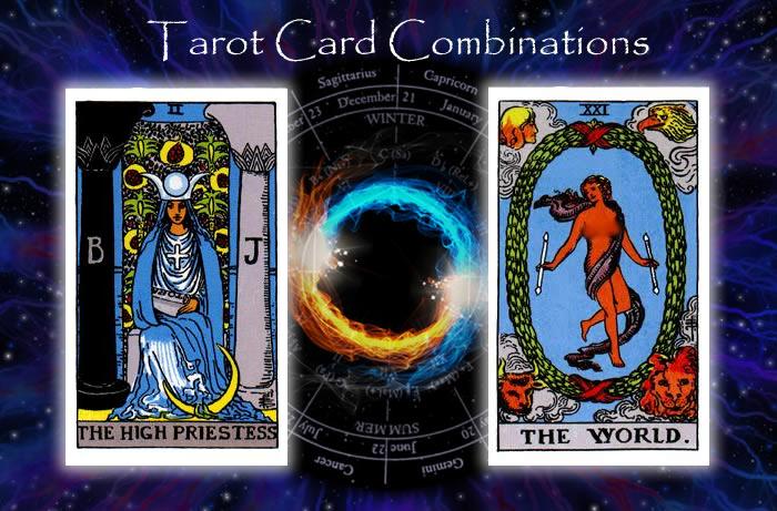 Combinations for The High Priestess and The World